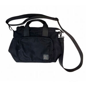 IHKWIP Black Purse Travel Bag Tote Crossbody Strap Zipper Pockets Organizer